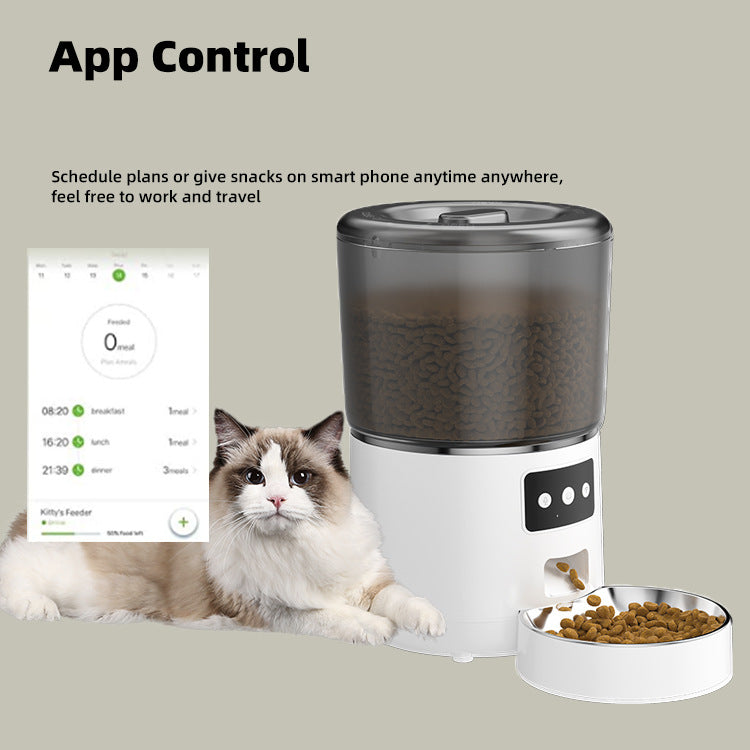 Smart Automatic Pet Feeder 4L Large Capacity APP Remote Control