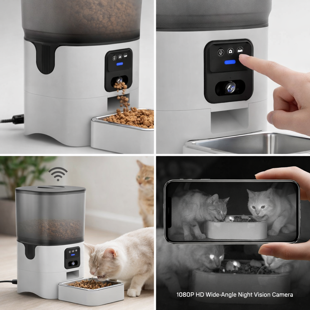 Smart Automatic Pet Feeder with Camera